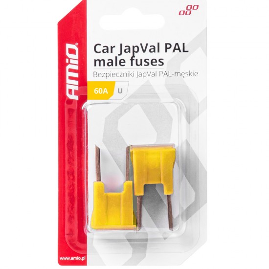 AMC-03409/AM - ΑΣΦΑΛΕΙΕΣ JapVal PAL U ΑΡΣΕΝΙΚΕΣ 60A ΣΕ ΚΙΤΡΙΝΟ ΧΡΩΜΑ AMIO - 2 Τεμ. ΑΣΦΑΛΕΙΕΣ JapVal PAL U ΑΡΣΕΝΙΚΕΣ 60A ΣΕ ΚΙΤΡΙΝΟ ΧΡΩΜΑ AMIO - 2 Τεμ.