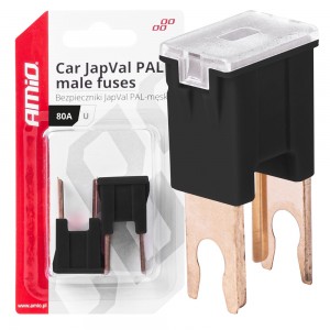 ΑΣΦΑΛΕΙΕΣ JapVal PAL U ΑΡΣΕΝΙΚΕΣ 80A ΣΕ ΜΑΥΡΟ ΧΡΩΜΑ AMIO - 2 Τεμ.