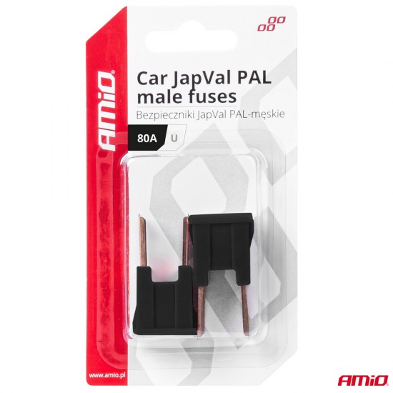 AMC-03410/AM - ΑΣΦΑΛΕΙΕΣ JapVal PAL U ΑΡΣΕΝΙΚΕΣ 80A ΣΕ ΜΑΥΡΟ ΧΡΩΜΑ AMIO - 2 Τεμ. ΑΣΦΑΛΕΙΕΣ JapVal PAL U ΑΡΣΕΝΙΚΕΣ 80A ΣΕ ΜΑΥΡΟ ΧΡΩΜΑ AMIO - 2 Τεμ.