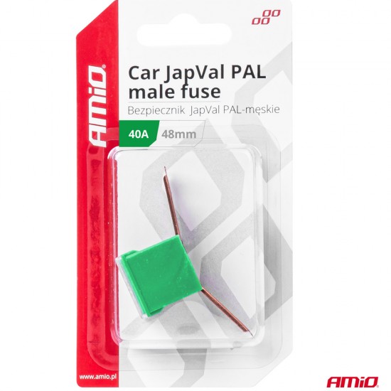 AMC-03419/AM - ΑΣΦΑΛΕΙΑ JapVal PAL ΑΡΣΕΝΙΚΗ 48mm 40A ΣΕ ΠΡΑΣΙΝΟ ΧΡΩΜΑ AMIO - 1 Τεμ. ΑΣΦΑΛΕΙΑ JapVal PAL ΑΡΣΕΝΙΚΗ 48mm 40A ΣΕ ΠΡΑΣΙΝΟ ΧΡΩΜΑ AMIO - 1 Τεμ.