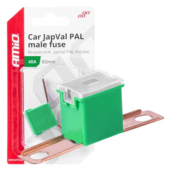 AMC-03428/AM - ΑΣΦΑΛΕΙΑ JapVal PAL ΑΡΣΕΝΙΚΗ 62mm 40A ΣΕ ΠΡΑΣΙΝΟ ΧΡΩΜΑ AMIO - 1 Τεμ. ΑΣΦΑΛΕΙΑ JapVal PAL ΑΡΣΕΝΙΚΗ 62mm 40A ΣΕ ΠΡΑΣΙΝΟ ΧΡΩΜΑ AMIO - 1 Τεμ.