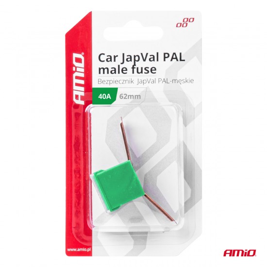 AMC-03428/AM - ΑΣΦΑΛΕΙΑ JapVal PAL ΑΡΣΕΝΙΚΗ 62mm 40A ΣΕ ΠΡΑΣΙΝΟ ΧΡΩΜΑ AMIO - 1 Τεμ. ΑΣΦΑΛΕΙΑ JapVal PAL ΑΡΣΕΝΙΚΗ 62mm 40A ΣΕ ΠΡΑΣΙΝΟ ΧΡΩΜΑ AMIO - 1 Τεμ.