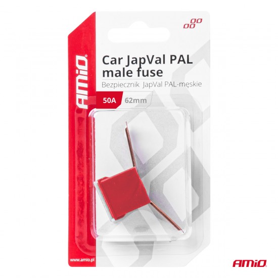 AMC-03429/AM - ΑΣΦΑΛΕΙΑ JapVal PAL ΑΡΣΕΝΙΚΗ 62mm 50A ΣΕ ΚΟΚΚΙΝΟ ΧΡΩΜΑ AMIO - 1 Τεμ. ΑΣΦΑΛΕΙΑ JapVal PAL ΑΡΣΕΝΙΚΗ 62mm 50A ΣΕ ΚΟΚΚΙΝΟ ΧΡΩΜΑ AMIO - 1 Τεμ.