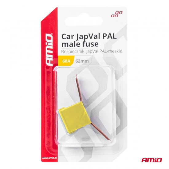 AMC-03430/AM - ΑΣΦΑΛΕΙΑ JapVal PAL ΑΡΣΕΝΙΚΗ 62mm 60A ΣΕ ΚΙΤΡΙΝΟ ΧΡΩΜΑ AMIO - 1 Τεμ. ΑΣΦΑΛΕΙΑ JapVal PAL ΑΡΣΕΝΙΚΗ 62mm 60A ΣΕ ΚΙΤΡΙΝΟ ΧΡΩΜΑ AMIO - 1 Τεμ.