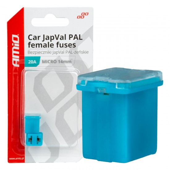 AMC-03451/AM - ΑΣΦΑΛΕΙΕΣ JapVal PAL ΜICRO 14mm ΘΗΛΥΚΕΣ 20A ΣΕ ΓΑΛΑΖΙΟ ΧΡΩΜΑ AMIO - 2 Τεμ. ΑΣΦΑΛΕΙΕΣ JapVal PAL ΜICRO 14mm ΘΗΛΥΚΕΣ 20A ΣΕ ΓΑΛΑΖΙΟ ΧΡΩΜΑ AMIO - 2 Τεμ.