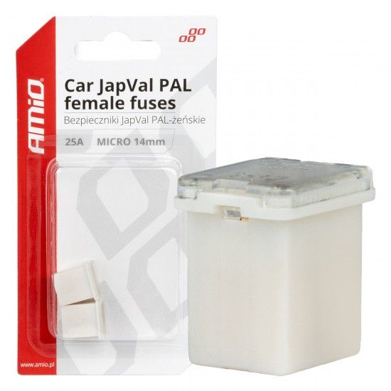 AMC-03452/AM - ΑΣΦΑΛΕΙΕΣ JapVal PAL ΜICRO 14mm ΘΗΛΥΚΕΣ 25A ΣΕ ΛΕΥΚΟ ΧΡΩΜΑ AMIO - 2 Τεμ. ΑΣΦΑΛΕΙΕΣ JapVal PAL ΜICRO 14mm ΘΗΛΥΚΕΣ 25A ΣΕ ΛΕΥΚΟ ΧΡΩΜΑ AMIO - 2 Τεμ.