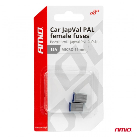 AMC-03457/AM - ΑΣΦΑΛΕΙΕΣ JapVal PAL ΜICRO 11mm ΘΗΛΥΚΕΣ 15A ΣΕ ΓΚΡΙ ΧΡΩΜΑ AMIO - 2 Τεμ. ΑΣΦΑΛΕΙΕΣ JapVal PAL ΜICRO 11mm ΘΗΛΥΚΕΣ 15A ΣΕ ΓΚΡΙ ΧΡΩΜΑ AMIO - 2 Τεμ.