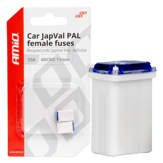 AMC-03459/AM - ΑΣΦΑΛΕΙΕΣ JapVal PAL ΜICRO 11mm ΘΗΛΥΚΕΣ 25A ΣΕ ΛΕΥΚΟ ΧΡΩΜΑ AMIO - 2 Τεμ. ΑΣΦΑΛΕΙΕΣ JapVal PAL ΜICRO 11mm ΘΗΛΥΚΕΣ 25A ΣΕ ΛΕΥΚΟ ΧΡΩΜΑ AMIO - 2 Τεμ.