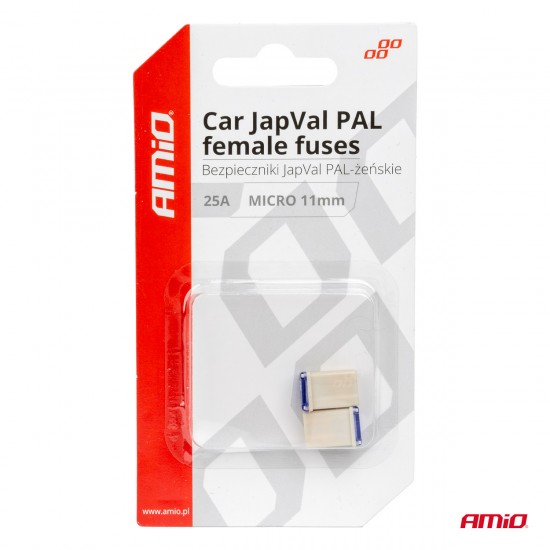 AMC-03459/AM - ΑΣΦΑΛΕΙΕΣ JapVal PAL ΜICRO 11mm ΘΗΛΥΚΕΣ 25A ΣΕ ΛΕΥΚΟ ΧΡΩΜΑ AMIO - 2 Τεμ. ΑΣΦΑΛΕΙΕΣ JapVal PAL ΜICRO 11mm ΘΗΛΥΚΕΣ 25A ΣΕ ΛΕΥΚΟ ΧΡΩΜΑ AMIO - 2 Τεμ.