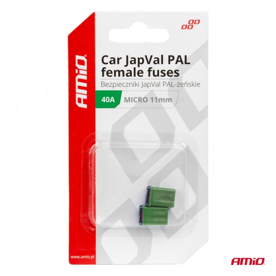 AMC-03461/AM - ΑΣΦΑΛΕΙΕΣ JapVal PAL ΜICRO 11mm ΘΗΛΥΚΕΣ 40A ΣΕ ΠΡΑΣΙΝΟ ΧΡΩΜΑ AMIO - 2 Τεμ. ΑΣΦΑΛΕΙΕΣ JapVal PAL ΜICRO 11mm ΘΗΛΥΚΕΣ 40A ΣΕ ΠΡΑΣΙΝΟ ΧΡΩΜΑ AMIO - 2 Τεμ.
