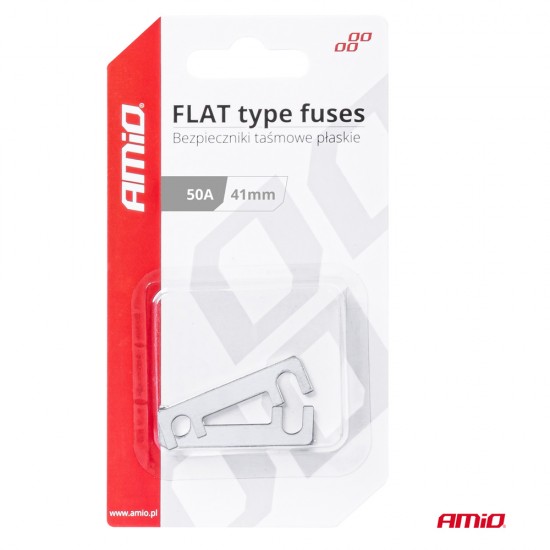 AMC-03491/AM - ΑΣΦΑΛΕΙΕΣ FLAT 41mm 50A AMIO - 2 Τεμ. ΑΣΦΑΛΕΙΕΣ FLAT 41mm 50A AMIO - 2 Τεμ.