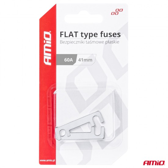 AMC-03492/AM - ΑΣΦΑΛΕΙΕΣ FLAT 41mm 60A AMIO - 2 Τεμ. ΑΣΦΑΛΕΙΕΣ FLAT 41mm 60A AMIO - 2 Τεμ.