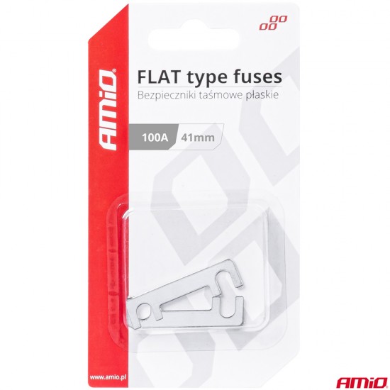 AMC-03494/AM - ΑΣΦΑΛΕΙΕΣ FLAT 41mm 100A AMIO - 2 Τεμ. ΑΣΦΑΛΕΙΕΣ FLAT 41mm 100A AMIO - 2 Τεμ.