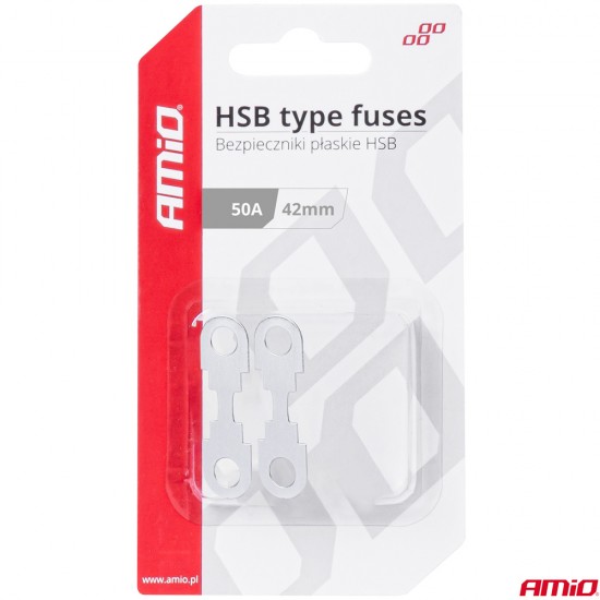 AMC-03499/AM - ΑΣΦΑΛΕΙΕΣ FLAT 42mm 50A AMIO - 2 Τεμ. ΑΣΦΑΛΕΙΕΣ FLAT 42mm 50A AMIO - 2 Τεμ.