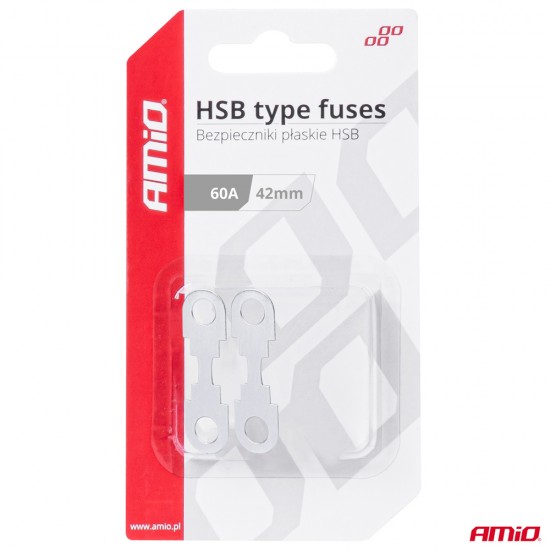 AMC-03500/AM - ΑΣΦΑΛΕΙΕΣ FLAT 42mm 60A AMIO - 2 Τεμ. ΑΣΦΑΛΕΙΕΣ FLAT 42mm 60A AMIO - 2 Τεμ.