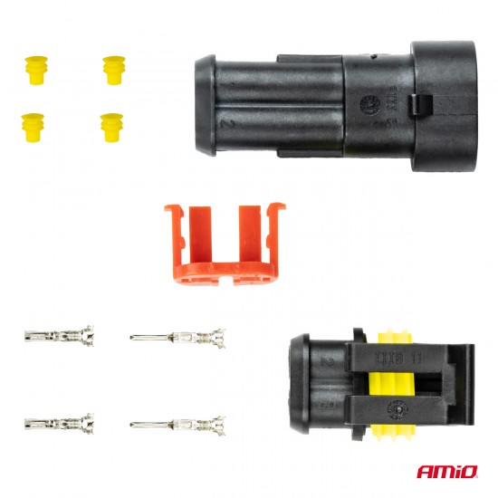 AMC-03518/AM - ΣΥΝΔΕΣΜΟΣ ΚΑΛΩΔΙΩΝ ΜΕ ΑΡΣΕΝΙΚΗ & ΘΗΛΥΚΗ ΦΙΣΑ ΣΥΝΔΕΣΗΣ 2PIN ΑΔΙΑΒΡΟΧΟΣ IP67 ΑΜΙΟ - 1 ΤΕΜ. ΣΥΝΔΕΣΜΟΣ ΚΑΛΩΔΙΩΝ ΜΕ ΑΡΣΕΝΙΚΗ & ΘΗΛΥΚΗ ΦΙΣΑ ΣΥΝΔΕΣΗΣ 2PIN ΑΔΙΑΒΡΟΧΟΣ IP67 ΑΜΙΟ - 1 ΤΕΜ.