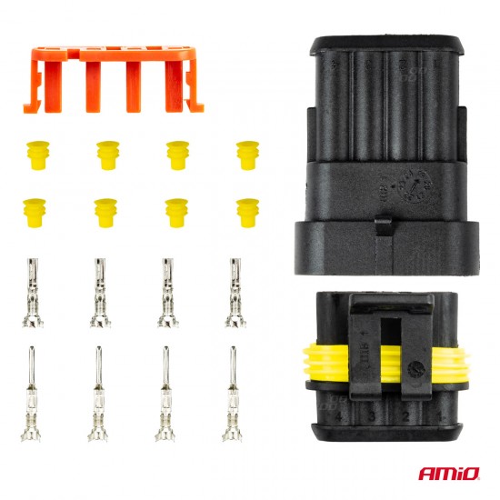 AMC-03520/AM - ΣΥΝΔΕΣΜΟΣ ΚΑΛΩΔΙΩΝ ΜΕ ΑΡΣΕΝΙΚΗ & ΘΗΛΥΚΗ ΦΙΣΑ ΣΥΝΔΕΣΗΣ 4PIN ΑΔΙΑΒΡΟΧΟΣ IP67 ΑΜΙΟ - 1 ΤΕΜ. ΣΥΝΔΕΣΜΟΣ ΚΑΛΩΔΙΩΝ ΜΕ ΑΡΣΕΝΙΚΗ & ΘΗΛΥΚΗ ΦΙΣΑ ΣΥΝΔΕΣΗΣ 4PIN ΑΔΙΑΒΡΟΧΟΣ IP67 ΑΜΙΟ - 1 ΤΕΜ.