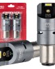 P21/5W BAY15s 12/24V 6.000K 2xSMD LED(ΜΕ ΑΝΕΜΙΣΤΗΡΑΚΙ) FULL CAN-BUS ΛΕΥΚΟ PRO SERIES  AMIO - 2 Τεμ.