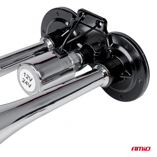 AMC-03617/AM - ΚΟΡΝΑ ΠΝΕΥΜΑΤΙΚΗ 12/24V 118db ΔΙΠΛΗ 2 ΤΟΝΩΝ ΧΡΩΜΙΟ ΑΜΙΟ - 1 ΤΕΜ. ΚΟΡΝΑ ΠΝΕΥΜΑΤΙΚΗ 12/24V 118db ΔΙΠΛΗ 2 ΤΟΝΩΝ ΧΡΩΜΙΟ ΑΜΙΟ - 1 ΤΕΜ.