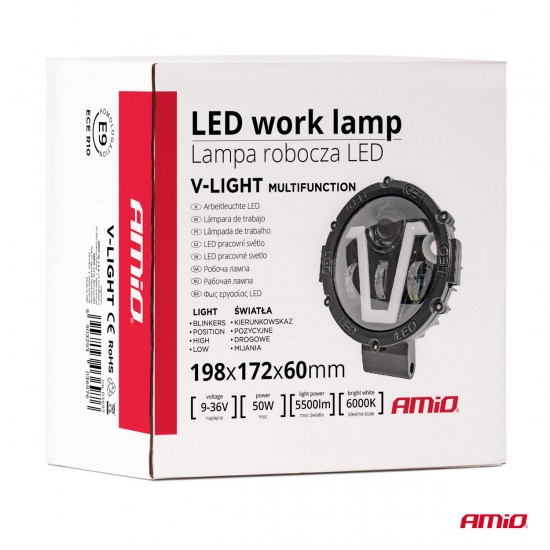 AMC-03697/AM - ΠΡΟΒΟΛΕΑΣ ΕΡΓΑΣΙΑΣ ΣΤΡΟΓΓΥΛΟΣ V-LIGHT 5.500lm 9>36V 60W 6.000K Φ198x172x60mm 4 ΧΡΗΣΕΩΝ ΑΜΙΟ - 1 ΤΕΜ. ΠΡΟΒΟΛΕΑΣ ΕΡΓΑΣΙΑΣ ΣΤΡΟΓΓΥΛΟΣ V-LIGHT 5.500lm 9>36V 60W 6.000K Φ198x172x60mm 4 ΧΡΗΣΕΩΝ ΑΜΙΟ - 1 ΤΕΜ.