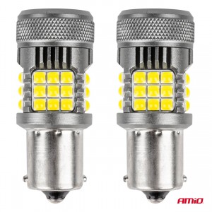 Amio - P21W BA15S 12/24V 6.000K 36x3030 SMD LED CAN-BUS ΛΕΥΚΟ PRO SERIES 2ΤΕΜ. (03722/AM) Amio - P21W BA15S 12/24V 6.000K 36x3030 SMD LED CAN-BUS ΛΕΥΚΟ PRO SERIES 2ΤΕΜ. (03722/AM)
