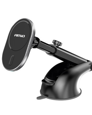 Amio - ΒΑΣΗ ΣΤΗΡΙΞΗΣ ΚΙΝΗΤΟΥ ΓΙΑ ΤΖΑΜΙ/ΤΑΜΠΛΟ ΜΑΓΝΗΤΙΚΗ ΜΕ ΑΣΥΡΜΑΤΗ ΦΟΡΤΙΣΗ QUICK CHARGE 2A MAX15W MY MAG - 1 Τεμ. (03771/AM)