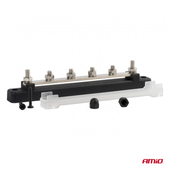 AMC-03808/AM - ΜΠΑΡΑ ΚΑΛΩΔΙΩΝ / ΤΕΡΜΑΤΙΚΟ 4 ΘΕΣΕΩΝ M6 max 48V AMIO - 1 Τεμ. ΜΠΑΡΑ ΚΑΛΩΔΙΩΝ / ΤΕΡΜΑΤΙΚΟ 4 ΘΕΣΕΩΝ M6 max 48V AMIO - 1 Τεμ.