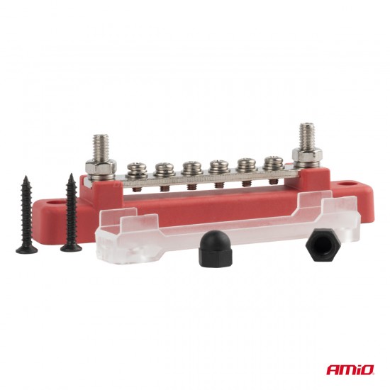 AMC-03810/AM - ΜΠΑΡΑ ΚΑΛΩΔΙΩΝ / ΤΕΡΜΑΤΙΚΟ 6 ΘΕΣΕΩΝ max 48V ΚΟΚΚΙΝΟ AMIO - 1 Τεμ. ΜΠΑΡΑ ΚΑΛΩΔΙΩΝ / ΤΕΡΜΑΤΙΚΟ 6 ΘΕΣΕΩΝ max 48V ΚΟΚΚΙΝΟ AMIO - 1 Τεμ.