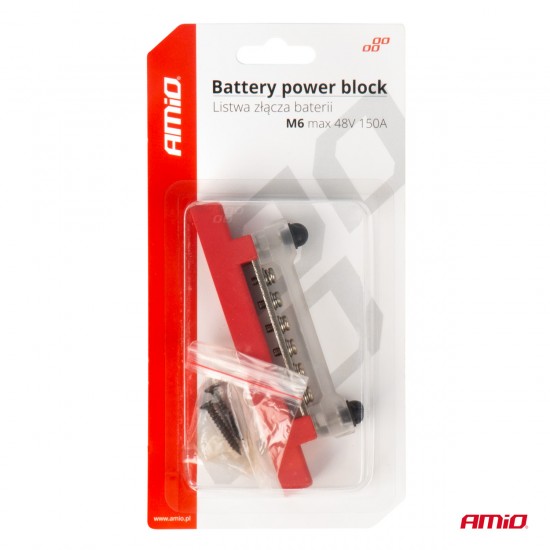 AMC-03810/AM - ΜΠΑΡΑ ΚΑΛΩΔΙΩΝ / ΤΕΡΜΑΤΙΚΟ 6 ΘΕΣΕΩΝ max 48V ΚΟΚΚΙΝΟ AMIO - 1 Τεμ. ΜΠΑΡΑ ΚΑΛΩΔΙΩΝ / ΤΕΡΜΑΤΙΚΟ 6 ΘΕΣΕΩΝ max 48V ΚΟΚΚΙΝΟ AMIO - 1 Τεμ.