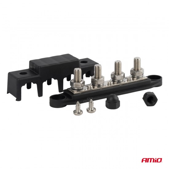 AMC-03811/AM - ΜΠΑΡΑ ΚΑΛΩΔΙΩΝ / ΤΕΡΜΑΤΙΚΟ 4 ΘΕΣΕΩΝ M10 max 48V AMIO - 1 Τεμ. ΜΠΑΡΑ ΚΑΛΩΔΙΩΝ / ΤΕΡΜΑΤΙΚΟ 4 ΘΕΣΕΩΝ M10 max 48V AMIO - 1 Τεμ.