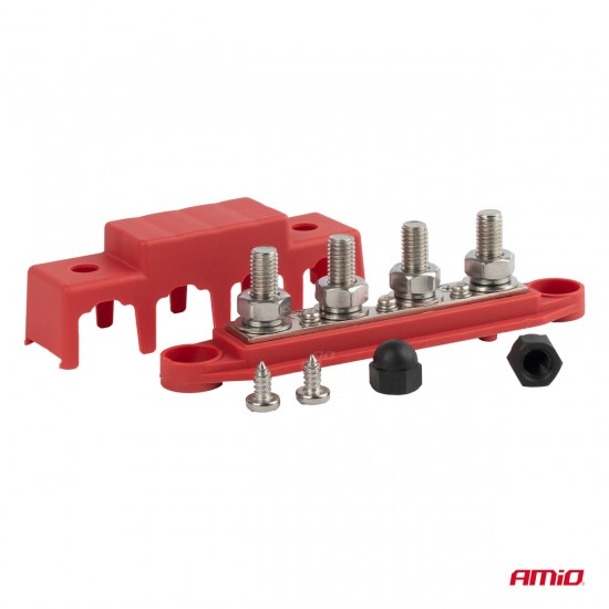 AMC-03812/AM - ΜΠΑΡΑ ΚΑΛΩΔΙΩΝ / ΤΕΡΜΑΤΙΚΟ 4 ΘΕΣΕΩΝ max 48V AMIO - 1 Τεμ. ΜΠΑΡΑ ΚΑΛΩΔΙΩΝ / ΤΕΡΜΑΤΙΚΟ 4 ΘΕΣΕΩΝ max 48V AMIO - 1 Τεμ.