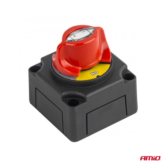 AMC-03838/AM - ΔΙΑΚΟΠΤΗΣ POWER-OFF ΜΠΑΤΑΡΙΑΣ ΣΕ ΒΑΣΗ 12-48V 300A ΜΑΥΡΟ/ΚΟΚΚΙΝΟ AMIO - 1 Τεμ. ΔΙΑΚΟΠΤΗΣ POWER-OFF ΜΠΑΤΑΡΙΑΣ ΣΕ ΒΑΣΗ 12-48V 300A ΜΑΥΡΟ/ΚΟΚΚΙΝΟ AMIO - 1 Τεμ.