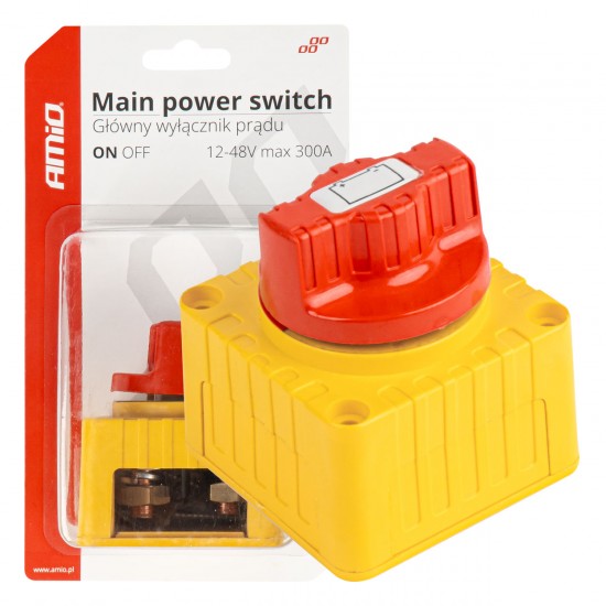 AMC-03839/AM - ΔΙΑΚΟΠΤΗΣ POWER-OFF ΜΠΑΤΑΡΙΑΣ ΣΕ ΒΑΣΗ 12-48V 300A ΜΑΥΡΟ/ΧΡΥΣΟ AMIO - 1 Τεμ. ΔΙΑΚΟΠΤΗΣ POWER-OFF ΜΠΑΤΑΡΙΑΣ ΣΕ ΒΑΣΗ 12-48V 300A ΜΑΥΡΟ/ΧΡΥΣΟ AMIO - 1 Τεμ.