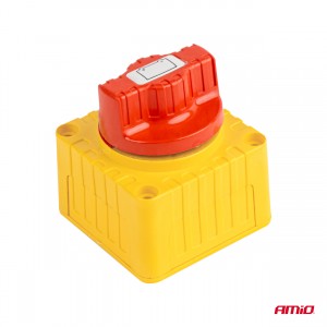 ΔΙΑΚΟΠΤΗΣ POWER-OFF ΜΠΑΤΑΡΙΑΣ ΣΕ ΒΑΣΗ 12-48V 300A  ΜΑΥΡΟ/ΧΡΥΣΟ AMIO - 1 Τεμ.