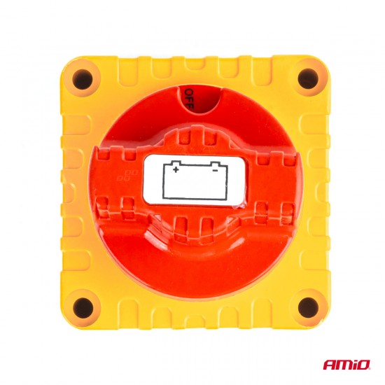 AMC-03839/AM - ΔΙΑΚΟΠΤΗΣ POWER-OFF ΜΠΑΤΑΡΙΑΣ ΣΕ ΒΑΣΗ 12-48V 300A ΜΑΥΡΟ/ΧΡΥΣΟ AMIO - 1 Τεμ. ΔΙΑΚΟΠΤΗΣ POWER-OFF ΜΠΑΤΑΡΙΑΣ ΣΕ ΒΑΣΗ 12-48V 300A ΜΑΥΡΟ/ΧΡΥΣΟ AMIO - 1 Τεμ.
