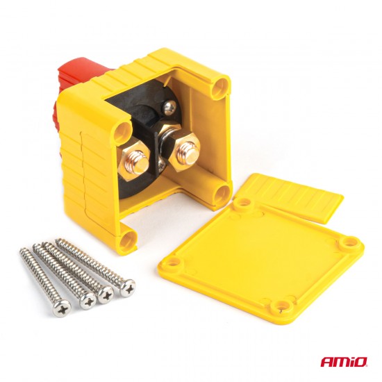 AMC-03839/AM - ΔΙΑΚΟΠΤΗΣ POWER-OFF ΜΠΑΤΑΡΙΑΣ ΣΕ ΒΑΣΗ 12-48V 300A ΜΑΥΡΟ/ΧΡΥΣΟ AMIO - 1 Τεμ. ΔΙΑΚΟΠΤΗΣ POWER-OFF ΜΠΑΤΑΡΙΑΣ ΣΕ ΒΑΣΗ 12-48V 300A ΜΑΥΡΟ/ΧΡΥΣΟ AMIO - 1 Τεμ.