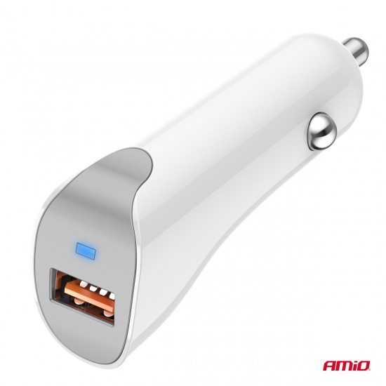 AMC-03873/AM - ΦΟΡΤΙΣΤΗΣ ΑΝΑΠΤΗΡΑ 12/24V ΜΕ 1 ΘΥΡΑ USB 10.5W 5V/2.1A ΛΕΥΚΟΣ AMIO - 1 Τεμ. ΦΟΡΤΙΣΤΗΣ ΑΝΑΠΤΗΡΑ 12/24V ΜΕ 1 ΘΥΡΑ USB 10.5W 5V/2.1A ΛΕΥΚΟΣ AMIO - 1 Τεμ.