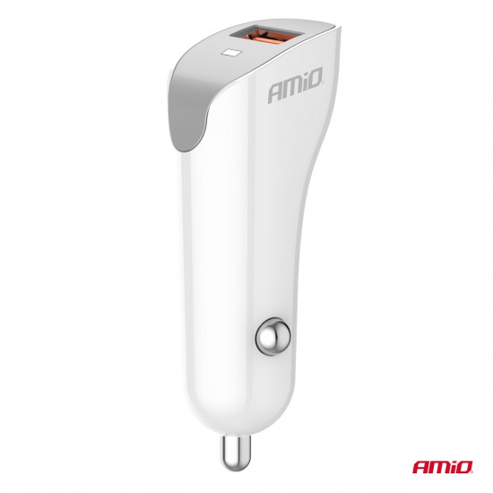 AMC-03873/AM - ΦΟΡΤΙΣΤΗΣ ΑΝΑΠΤΗΡΑ 12/24V ΜΕ 1 ΘΥΡΑ USB 10.5W 5V/2.1A ΛΕΥΚΟΣ AMIO - 1 Τεμ. ΦΟΡΤΙΣΤΗΣ ΑΝΑΠΤΗΡΑ 12/24V ΜΕ 1 ΘΥΡΑ USB 10.5W 5V/2.1A ΛΕΥΚΟΣ AMIO - 1 Τεμ.