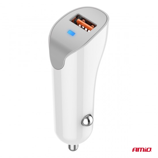 AMC-03873/AM - ΦΟΡΤΙΣΤΗΣ ΑΝΑΠΤΗΡΑ 12/24V ΜΕ 1 ΘΥΡΑ USB 10.5W 5V/2.1A ΛΕΥΚΟΣ AMIO - 1 Τεμ. ΦΟΡΤΙΣΤΗΣ ΑΝΑΠΤΗΡΑ 12/24V ΜΕ 1 ΘΥΡΑ USB 10.5W 5V/2.1A ΛΕΥΚΟΣ AMIO - 1 Τεμ.