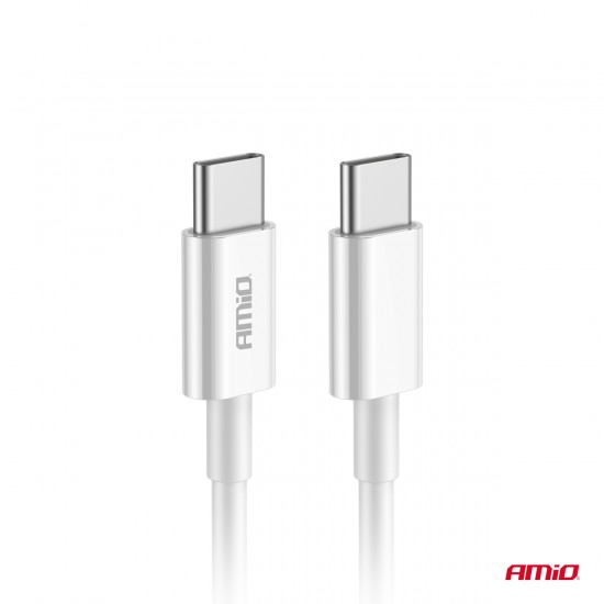 AMC-03896/AM - ΚΑΛΩΔΙΟ ΦΟΡΤΙΣΗΣ ΚΑΙ ΜΕΤΑΦΟΡΑΣ ΔΕΔΟΜΕΝΩΝ ΑΠΟ USB TYPE C ΣΕ USB TYPE C 100CM 2A 60W ΛΕΥΚΟ ΑΜΙΟ - 1 ΤΕΜ. ΚΑΛΩΔΙΟ ΦΟΡΤΙΣΗΣ ΚΑΙ ΜΕΤΑΦΟΡΑΣ ΔΕΔΟΜΕΝΩΝ ΑΠΟ USB TYPE C ΣΕ USB TYPE C 100CM 2A 60W ΛΕΥΚΟ ΑΜΙΟ - 1 ΤΕΜ.