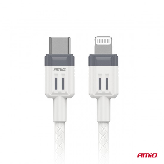 AMC-03910/AM - ΚΑΛΩΔΙΟ ΦΟΡΤΙΣΗΣ ΚΑΙ ΜΕΤΑΦΟΡΑΣ ΔΕΔΟΜΕΝΩΝ ΑΠΟ USB TYPE C ΣΕ APPLE LIGHTING 100CM 20W ΛΕΥΚΟ ΑΜΙΟ - 1 ΤΕΜ. ΚΑΛΩΔΙΟ ΦΟΡΤΙΣΗΣ ΚΑΙ ΜΕΤΑΦΟΡΑΣ ΔΕΔΟΜΕΝΩΝ ΑΠΟ USB TYPE C ΣΕ APPLE LIGHTING 100CM 20W ΛΕΥΚΟ ΑΜΙΟ - 1 ΤΕΜ.