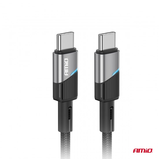 AMC-03926/AM - ΚΑΛΩΔΙΟ ΦΟΡΤΙΣΗΣ ΚΑΙ ΜΕΤΑΦΟΡΑΣ ΔΕΔΟΜΕΝΩΝ ΑΠΟ USB TYPE C ΣΕ USB TYPE C ΜΕ LED 60W 100CM ΜΑΥΡΟ ΑΜΙΟ - 1 ΤΕΜ. ΚΑΛΩΔΙΟ ΦΟΡΤΙΣΗΣ ΚΑΙ ΜΕΤΑΦΟΡΑΣ ΔΕΔΟΜΕΝΩΝ ΑΠΟ USB TYPE C ΣΕ USB TYPE C ΜΕ LED 60W 100CM ΜΑΥΡΟ ΑΜΙΟ - 1 ΤΕΜ.