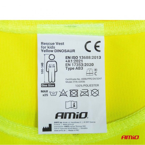 AMC-03936/AM - ΓΙΛΕΚΟ ΑΝΑΚΛΑΣΤΙΚΟ ΕΚΤΑΚΤΗΣ ΑΝΑΓΚΗΣ ΓΙΑ ΠΑΙΔΙΑ 5-14 ΧΡΟΝΩΝ ΔΕΙΝΟΣΑΥΡΟΣ ΚΙΤΡΙΝΟ ΑΜΙΟ - 1 ΤΕΜ. ΓΙΛΕΚΟ ΑΝΑΚΛΑΣΤΙΚΟ ΕΚΤΑΚΤΗΣ ΑΝΑΓΚΗΣ ΓΙΑ ΠΑΙΔΙΑ 5-14 ΧΡΟΝΩΝ ΔΕΙΝΟΣΑΥΡΟΣ ΚΙΤΡΙΝΟ ΑΜΙΟ - 1 ΤΕΜ.