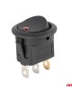 ΔΙΑΚΟΠΤΗΣ 12V ON/OFF ΣΤΡΟΓΓΥΛΟΣ ΜΕ 3 ΕΠΑΦΕΣ ΚΟΚΚΙΝΟ LED  AMIO - 1 τεμ.