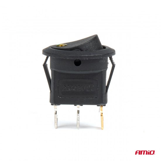 AMC-03962/AM - ΔΙΑΚΟΠΤΗΣ 12V ON/OFF ΣΤΡΟΓΓΥΛΟΣ ΜΕ 3 ΕΠΑΦΕΣ ΚΙΤΡΙΝΟ LED AMIO - 1 τεμ. ΔΙΑΚΟΠΤΗΣ 12V ON/OFF ΣΤΡΟΓΓΥΛΟΣ ΜΕ 3 ΕΠΑΦΕΣ ΚΙΤΡΙΝΟ LED AMIO - 1 τεμ.