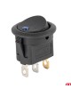 ΔΙΑΚΟΠΤΗΣ 12V ON/OFF ΣΤΡΟΓΓΥΛΟΣ ΜΕ 3 ΕΠΑΦΕΣ ΜΠΛΕ LED  AMIO - 1 τεμ.