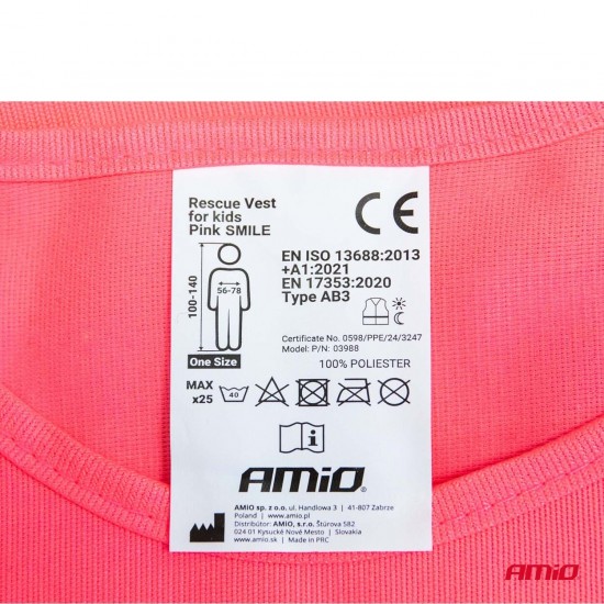 AMC-03988/AM - ΓΙΛΕΚΟ ΑΝΑΚΛΑΣΤΙΚΟ ΕΚΤΑΚΤΗΣ ΑΝΑΓΚΗΣ ΓΙΑ ΠΑΙΔΙΑ 5-14 ΧΡΟΝΩΝ SMILE ΡΟΖ AMIO - 1 τεμ. ΓΙΛΕΚΟ ΑΝΑΚΛΑΣΤΙΚΟ ΕΚΤΑΚΤΗΣ ΑΝΑΓΚΗΣ ΓΙΑ ΠΑΙΔΙΑ 5-14 ΧΡΟΝΩΝ SMILE ΡΟΖ AMIO - 1 τεμ.
