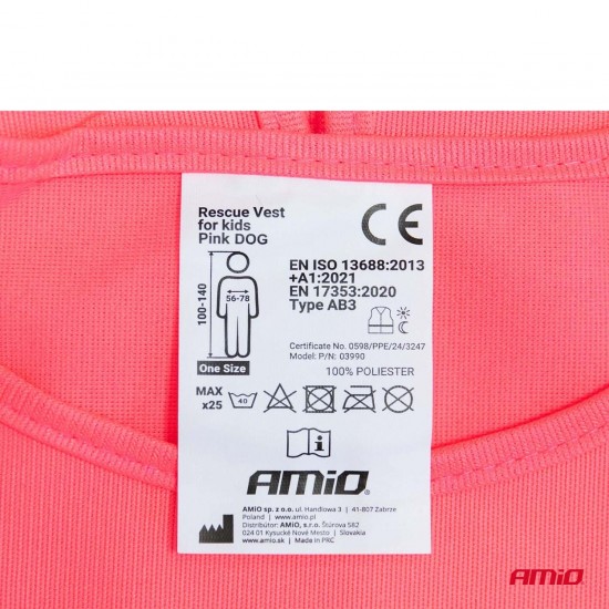 AMC-03990/AM - ΓΙΛΕΚΟ ΑΝΑΚΛΑΣΤΙΚΟ ΕΚΤΑΚΤΗΣ ΑΝΑΓΚΗΣ ΓΙΑ ΠΑΙΔΙΑ 5-14 ΧΡΟΝΩΝ ΣΚΥΛΟΣ ΡΟΖ AMIO - 1 τεμ. ΓΙΛΕΚΟ ΑΝΑΚΛΑΣΤΙΚΟ ΕΚΤΑΚΤΗΣ ΑΝΑΓΚΗΣ ΓΙΑ ΠΑΙΔΙΑ 5-14 ΧΡΟΝΩΝ ΣΚΥΛΟΣ ΡΟΖ AMIO - 1 τεμ.