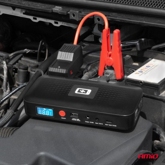 AMC-04055/AM - ΕΚΚΙΝΗΤΗΣ ΜΠΑΤΑΡΙΑΣ - STARTER POWERBANK 12V 4000mAh 800A ΜΕ ΟΘΟΝΗ LCD & ΑΣΥΡΜΑΤΗ ΦΟΡΤΙΣΗ ΑΜΙΟ - 1 τεμ. ΕΚΚΙΝΗΤΗΣ ΜΠΑΤΑΡΙΑΣ - STARTER POWERBANK 12V 4000mAh 800A ΜΕ ΟΘΟΝΗ LCD & ΑΣΥΡΜΑΤΗ ΦΟΡΤΙΣΗ ΑΜΙΟ - 1 τεμ.