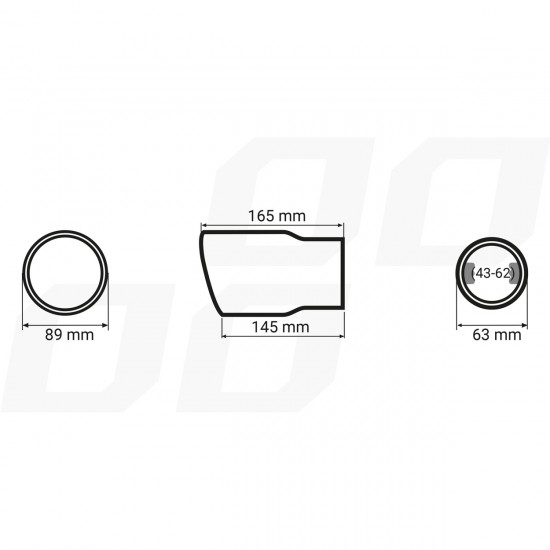 ΑΚΡΟ (ΜΠΟΥΚΑ) ΕΞΑΤΜΙΣΗΣ MT-026 AKR ΧΡΩΜΙΟ Φ43-62 165x89mm AMIO - 1 τεμ.